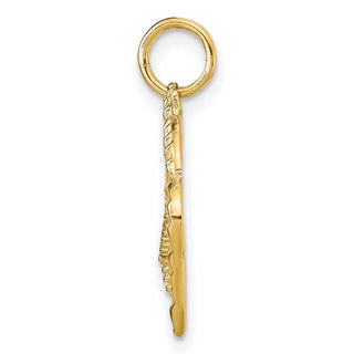 10k Yellow Gold Heart Charm 10C218