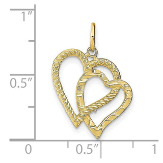 10k Yellow Gold Heart Charm 10C218