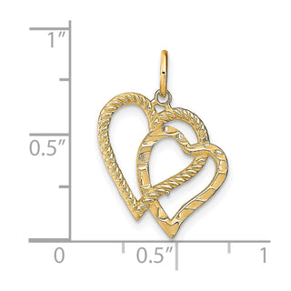 10k Yellow Gold Heart Charm 10C218