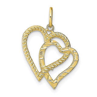 10k Yellow Gold Heart Charm 10C218