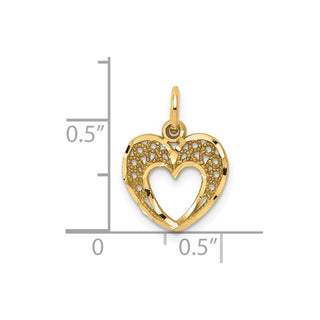 10k Yellow Gold Heart Charm 10C220