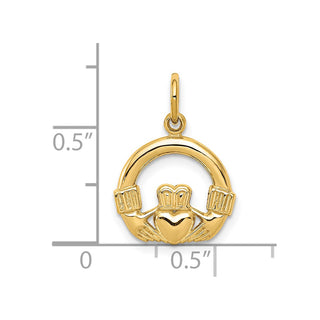 10k Yellow Gold Claddagh Charm