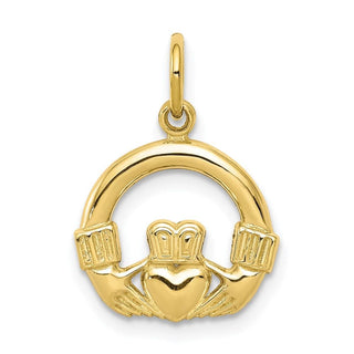 10k Yellow Gold Claddagh Charm