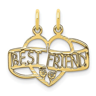 10k Yellow Gold BEST FRIEND 2 Piece Break-A-Part Charm