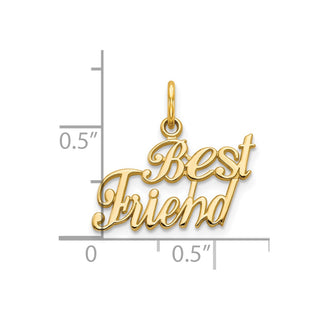 10k Yellow Gold Best Friend Charm