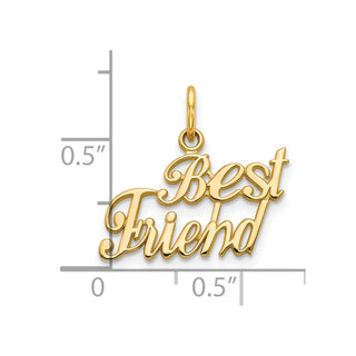 10k Yellow Gold Best Friend Charm