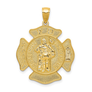 10k Yellow Gold St. Florian Protect Us/Fire Dept. Pendant 10C2257