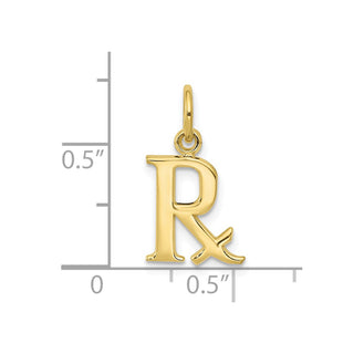 10K Yellow Gold Prescription Symbol RX Charm