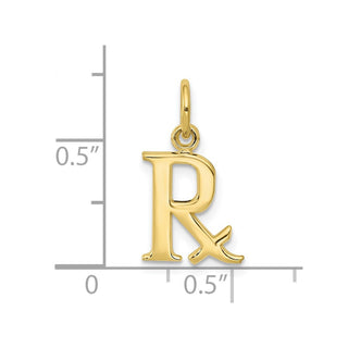 10K Yellow Gold Prescription Symbol RX Charm
