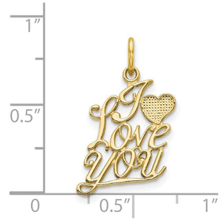 10k Yellow Gold I Love You Charm 10C229