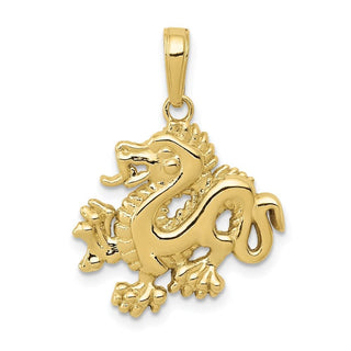10k Yellow Gold Dragon Pendant 10C2379