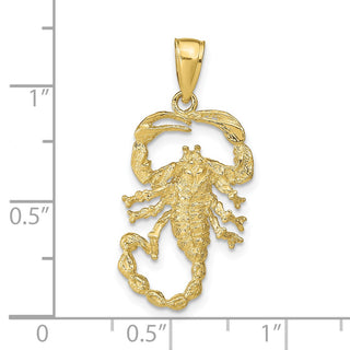 10k Yellow Gold Scorpion Pendant 10C2383