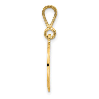 10k Yellow Gold SCRIPT Initial D Pendant