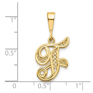 10k Yellow Gold Initial F Pendant 10C242/F