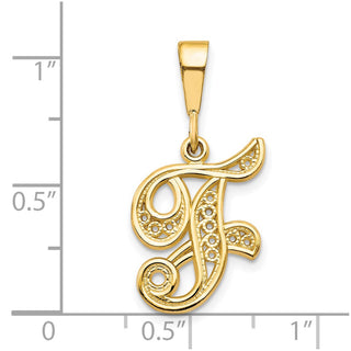 10k Yellow Gold Initial F Pendant 10C242/F