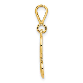 10k Yellow Gold Initial H Pendant 10C242/H