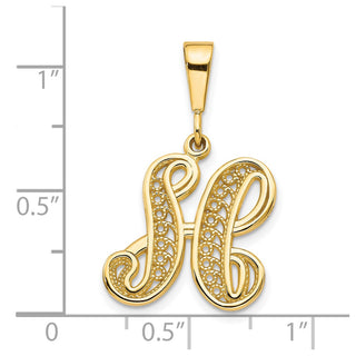 10k Yellow Gold Initial H Pendant 10C242/H