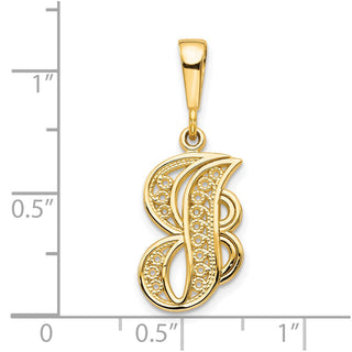 10k Yellow Gold Initial J Pendant 10C242/J