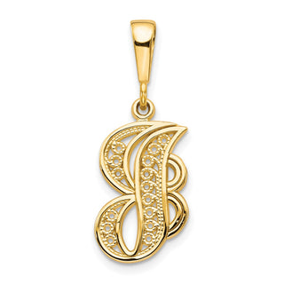10k Yellow Gold Initial J Pendant 10C242/J
