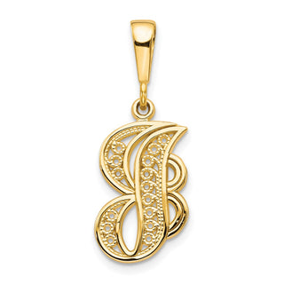 10k Yellow Gold Initial J Pendant 10C242/J