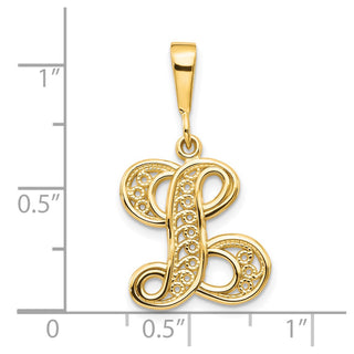 10k Yellow Gold Initial L Pendant 10C242/L