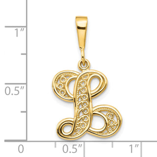 10k Yellow Gold Initial L Pendant 10C242/L