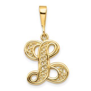 10k Yellow Gold Initial L Pendant 10C242/L