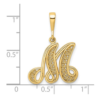 10k Yellow Gold Initial M Pendant 10C242/M