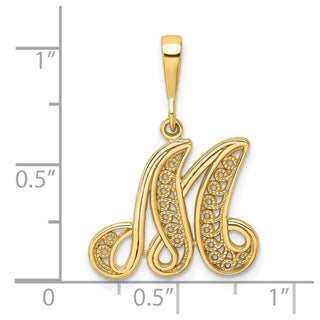 10k Yellow Gold Initial M Pendant 10C242/M