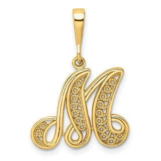 10k Yellow Gold Initial M Pendant 10C242/M