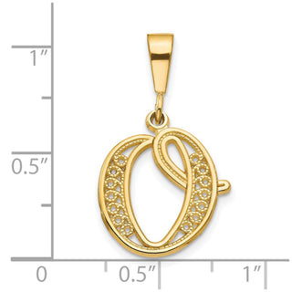 10k Yellow Gold Initial O Pendant 10C242/O