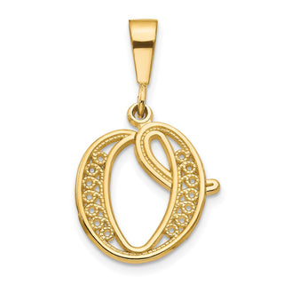 10k Yellow Gold Initial O Pendant 10C242/O