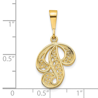 10k Yellow Gold Initial P Pendant 10C242/P