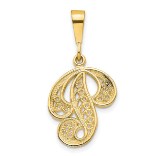 10k Yellow Gold Initial P Pendant 10C242/P