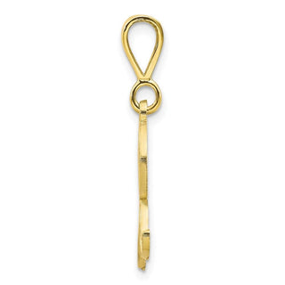 10k Yellow Gold Initial R Pendant 10C242/R
