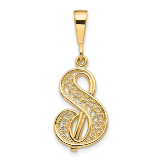 10k Yellow Gold Initial S Pendant 10C242/S