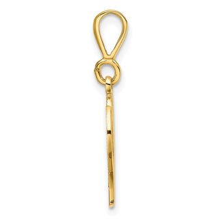 10k Yellow Gold Initial V Pendant 10C242/V