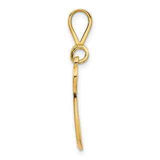 10k Yellow Gold Initial W Pendant 10C242/W