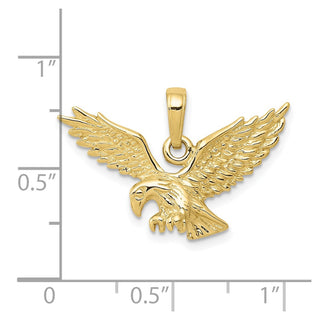 10k Yellow Gold 3-D Eagle Pendant