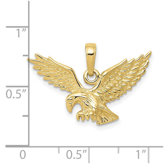 10k Yellow Gold 3-D Eagle Pendant
