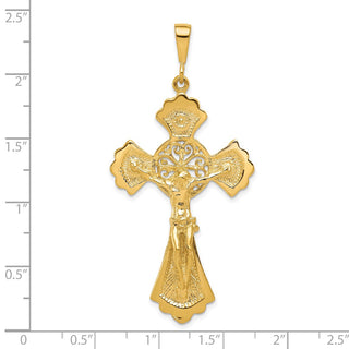 10k Yellow Gold Crucifix Pendant 10C286