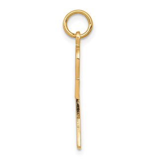 10k Yellow Gold Solid Flat-Backed Ankh / Egyptian Cross Pendant
