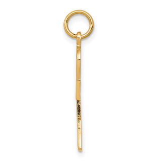 10k Yellow Gold Solid Flat-Backed Ankh / Egyptian Cross Pendant