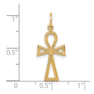 10k Yellow Gold Ankh Cross Charm 10C289