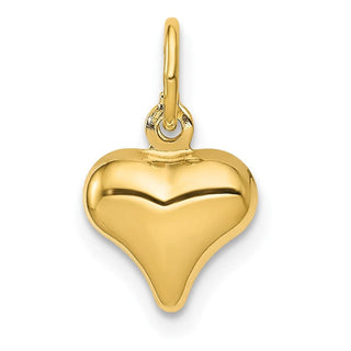 10K Yellow Gold Polished 3-D Heart Charm 10C2905