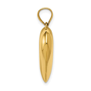 10K Yellow Gold Polished 3-D Heart Pendant