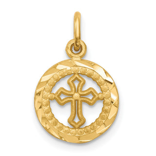 10k Yellow Gold Polished Border Small Cut-out Heart Charm