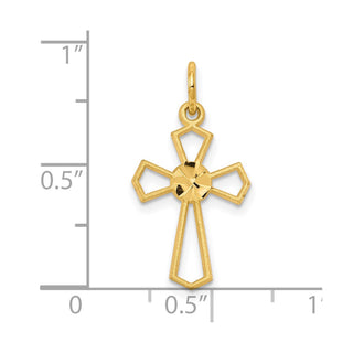 10k Yellow Gold Cross Charm