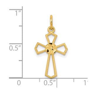 10k Yellow Gold Cross Charm
