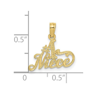 10K Yellow Gold #1 NIECE Charm